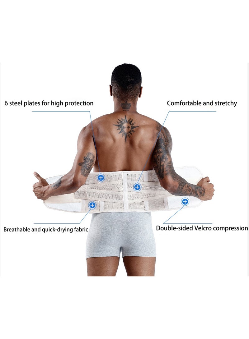 MAANGE Men's Slimming Waist Trimmer Belt, Lightweight Belly Burner for Men, Adjustable Waistband for Weight Loss, XL size Skin Color, Waist circumference 90-100CM，Effective Slimming Support for Back and Abdomen. - Image 3