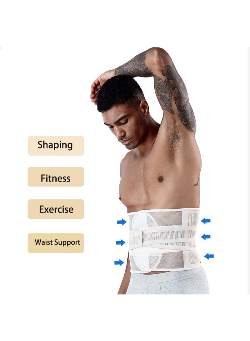 MAANGE Men's Slimming Waist Trimmer Belt, Lightweight Belly Burner for Men, Adjustable Waistband for Weight Loss, XL size Skin Color, Waist circumference 90-100CM，Effective Slimming Support for Back and Abdomen. - Image 4