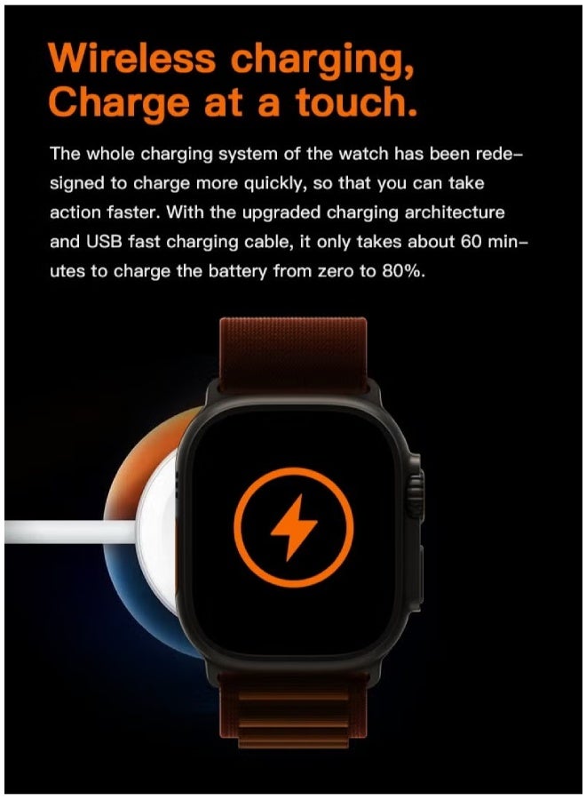 AROAQ i9 Suit Smart Watch 2.09-Inch HD Display with Bluetooth Calling, Multi-Sport Modes, Sleep & Heart Rate Monitoring, IP67 Waterproof, Long Battery Life, with Earphones – Unisex Smartwatch Compatible with Android & iOS - Gray - Image 4