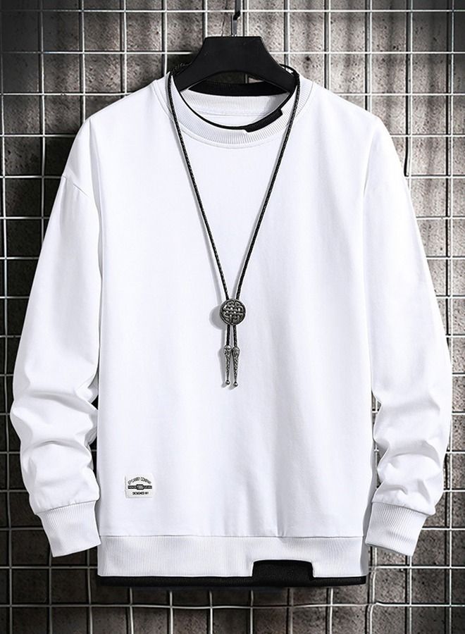 NIBEMINENT Sweater Autumn And Winter Men's Plus Velvet Thick Long-Sleeved T-Shirt Youth Round Neck Top New - Image 2