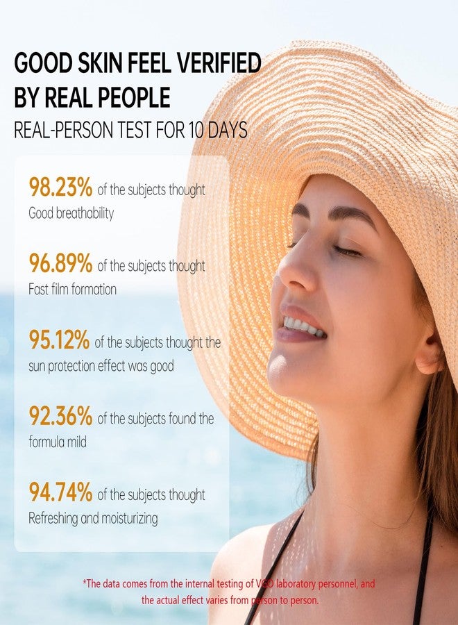 VGO واقي شمس ملون للوجه SPF 50، مرطب ملون مع SPF، واقي شمس للوجه للنساء، مقاوم للعرق خالي من الزيوت بدون أثر أبيض، 1.76 أونصة - Image 4