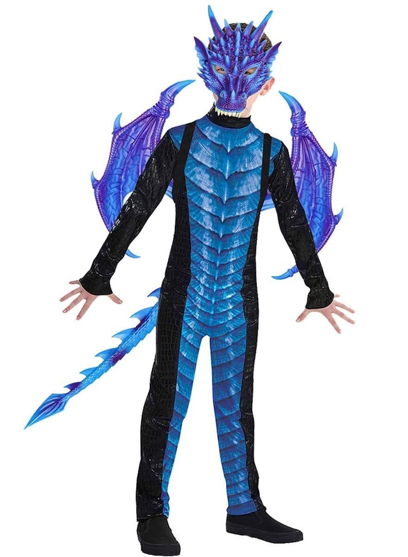 Zikra Children's Dragon Wing Costume Dinosaur Tail Mask Set Prop Wings for Kids Gothic Party - Image 2
