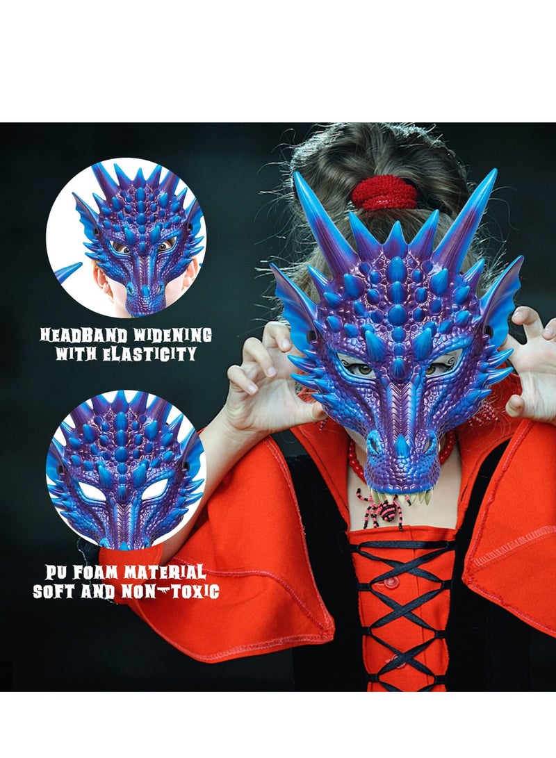 Zikra Children's Dragon Wing Costume Dinosaur Tail Mask Set Prop Wings for Kids Gothic Party - Image 3