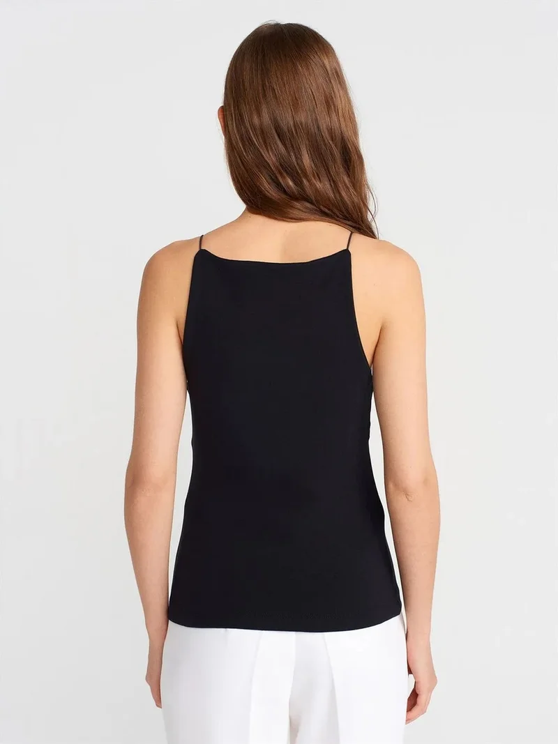 ديلفين DILVIN Slim-Fit Halterneck Jersey Blouse