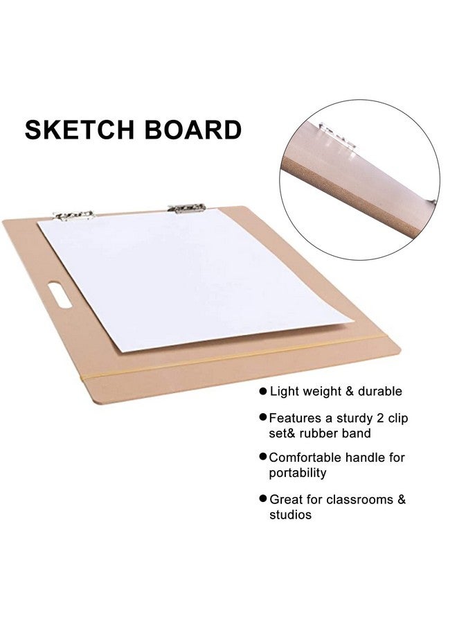 Vencer Art Supply 23 X 26 Artist Sketch Tote Boarddrawing Board With Clips And Handle For Classroomstudio Or Field Usevab003 - Image 3