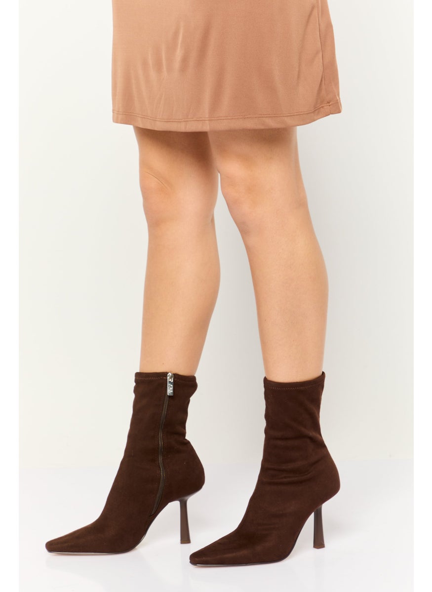 STEVE MADDEN Women Zipper Closure Mid Calf-Length Boots, Dark Brown  - Image 2