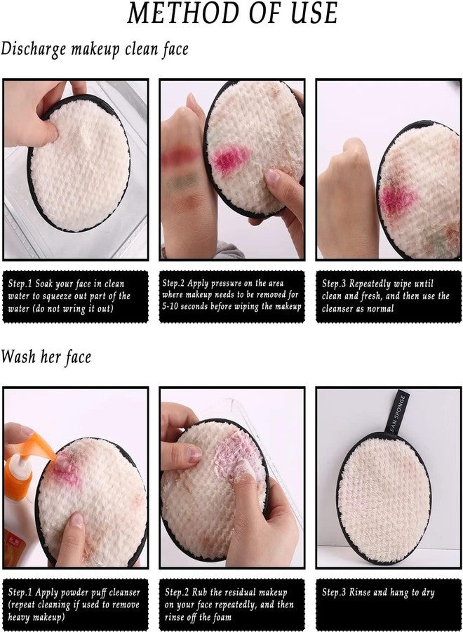 LANELLIE Reusable Makeup Remover Cleansing Pads | Easily Removes Stubborn Face & Eye Makeup | Multifunctional, Safe for Oily, Dry or Sensitive skin | Pack of 3 - Image 2