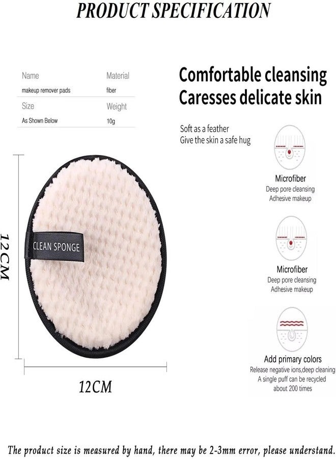 LANELLIE Reusable Makeup Remover Cleansing Pads | Easily Removes Stubborn Face & Eye Makeup | Multifunctional, Safe for Oily, Dry or Sensitive skin | Pack of 3 - Image 3