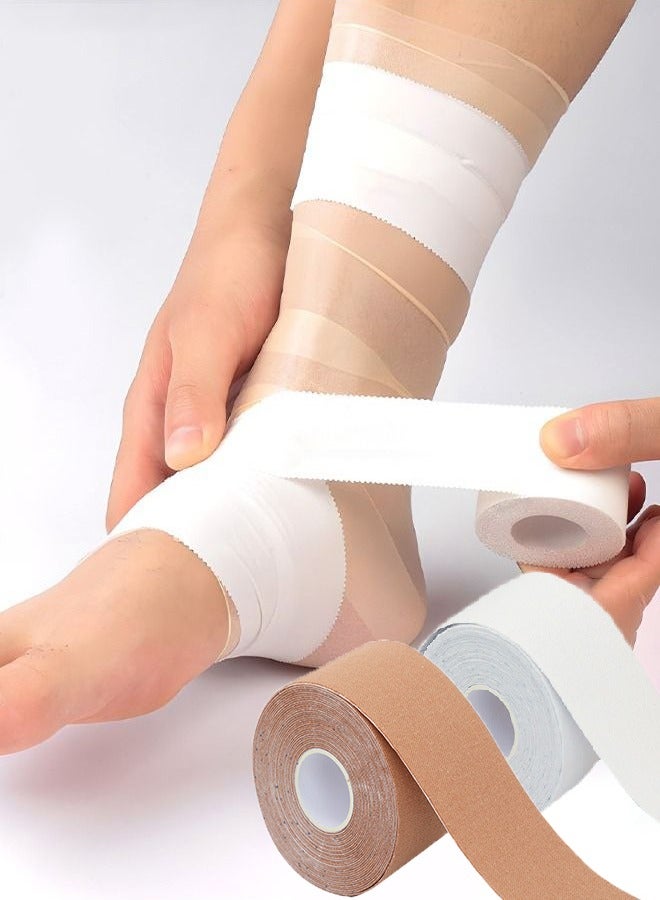 Bukela 2 Pack Athletic Pre Wrap Tape & Self Adhesive Bandage, Premium Athletic Tape Easy Tear Sports Foam Bandage, Sport Pre wrap Athletic Tape for Ankles Wrists Hands Elbows and Knees(5cm*5m)  - Image 1