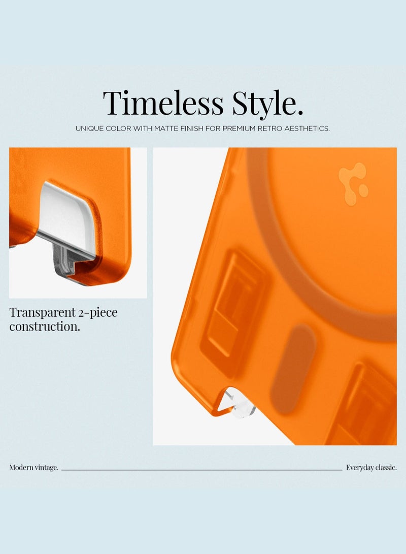 Spigen Ultra Hybrid (MagFit) Magnetic MagSafe Wallet Card Holder [3-4 Cards] for iPhone 16 Pro Max / 16 Pro / 16 Plus / 16 / iPhone 15/14/13/12 series - Classic C1 Tangerine  - Image 3