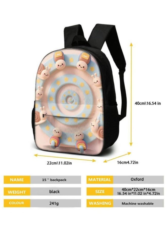 Bright Li Fire Cute cartoon print, three-in-one practical bag set (available for students, children, friends on outings, mountain climbing, etc.) - 8 - Image 5