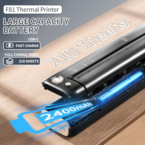 Rongta Portable Printer Wireless for Travel, Bluetooth WiFi Inkless Thermal Printers for 8.5" x 11" US Letter & A4 Size, Compatible with Android iOS Phone Mac Windows Laptop for Office & Home (Gray) - Image 5