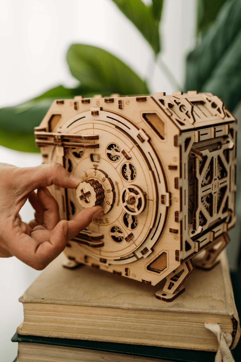 Wood Trick Safe Wooden Model Kit for Adults and Kids to Build - DIY Locker Puzzle Box with Combination - Mechanical - Store Your Precious Items - Heavy Duty Design - 3D Wooden Puzzle - Image 2