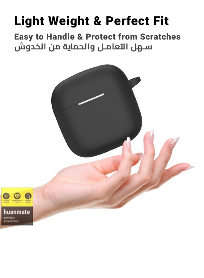 huanmate Stylish Silicone Case Cover For Huawei FreeBuds SE 2/SE 3 Black - Image 3
