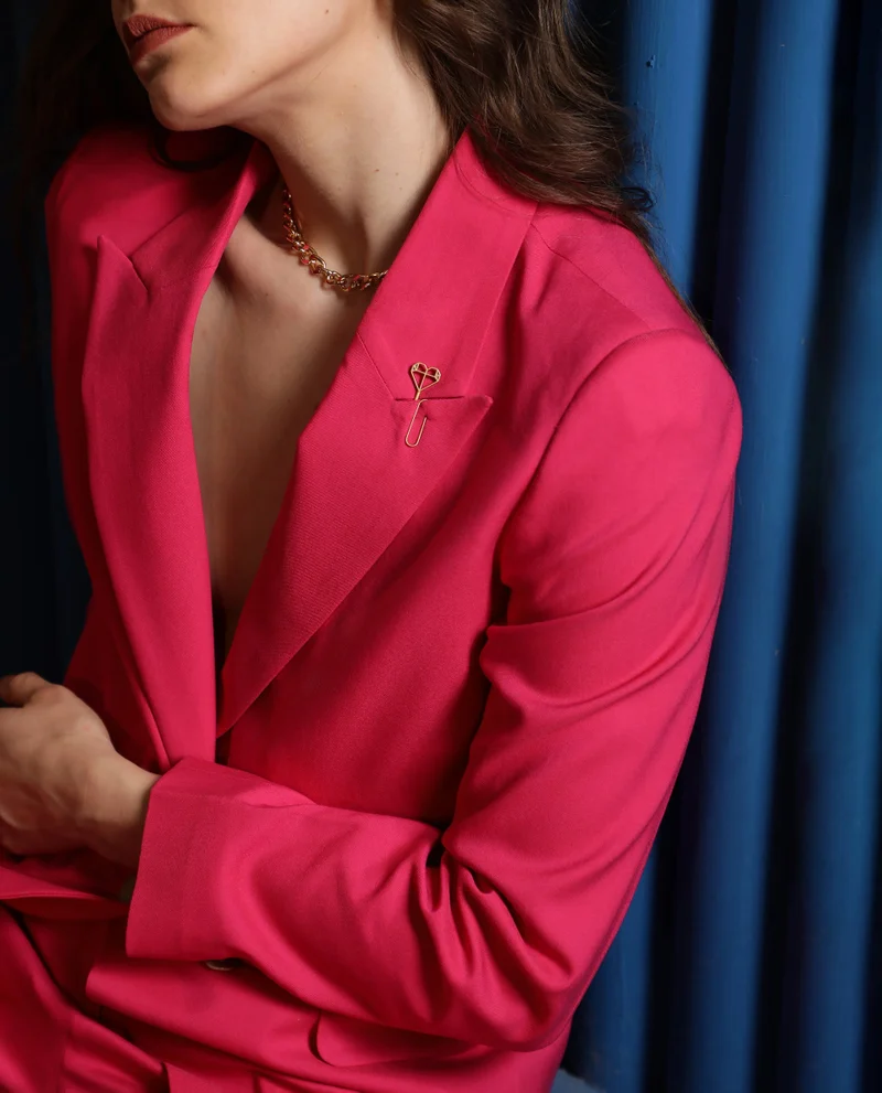 Rareism Women's Sophisticated Lapel Collar Blazer