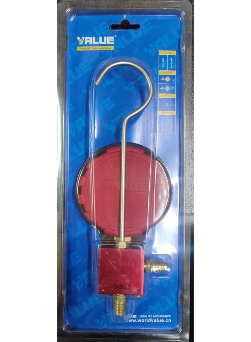 Value Refrigerant Pressure Gauge With Valve, HIGH Pressure Accurate Readings for R22, R134a, R410a, R407c - Image 4