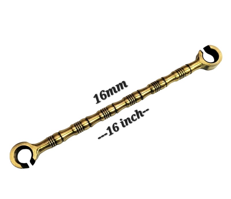 Proniks Stainless Steel saliya 16MM Curtain Hook Hanging Accessories Set in PVD Coating Copper Antique Brass Finishing for Swings and jhula for Home Indoor Outdoor and Gardens Pack of 6 - Image 2