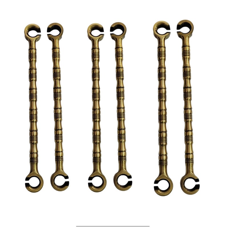 Proniks Stainless Steel saliya 16MM Curtain Hook Hanging Accessories Set in PVD Coating Copper Antique Brass Finishing for Swings and jhula for Home Indoor Outdoor and Gardens Pack of 6 - Image 1