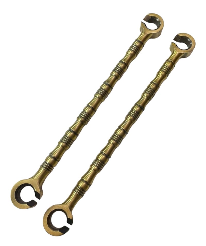 Proniks Stainless Steel saliya 16MM Curtain Hook Hanging Accessories Set in PVD Coating Copper Antique Brass Finishing for Swings and jhula for Home Indoor Outdoor and Gardens Pack of 6 - Image 4