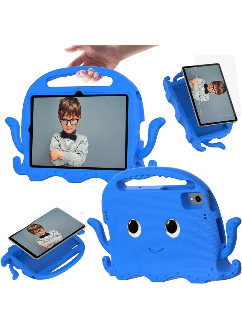 Fekra For Redmi Pad 2 2025 | Redmi Pad SE 11 2023 / Huawei Matepad SE 11" / Samsung Galaxy Tab A9 Plus / A11 Plus 11 inch | Honor Pad X8a, EVA Kids Shockproof Protective Cover (Octopus Blue) - Image 1