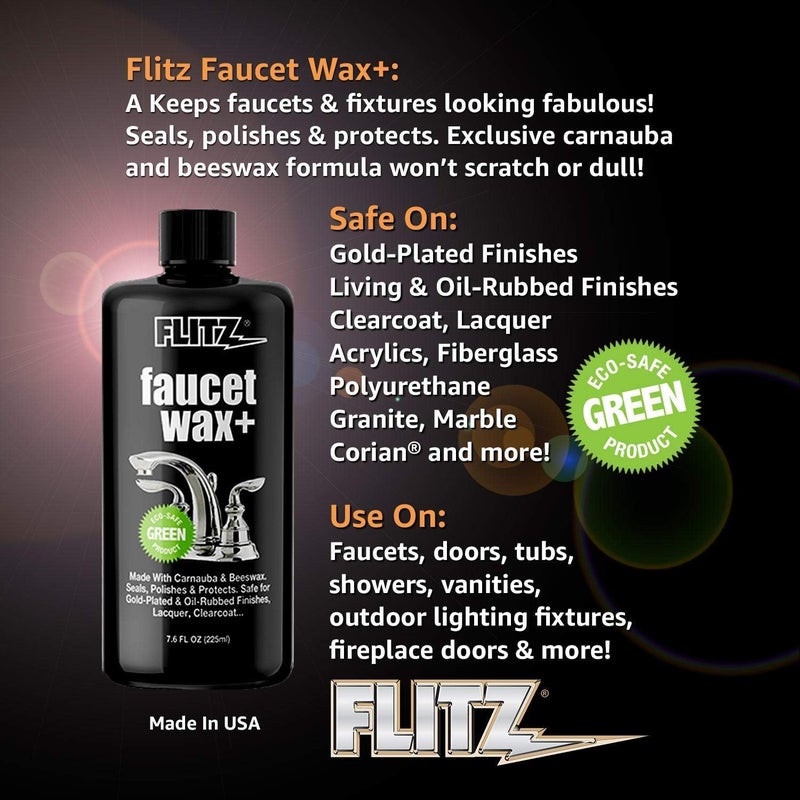 Flitz Faucet Wax  Polish and Sealant Made with Exclusive Carnauba and Beeswax Formula  Leaves No Residue or Scratches  Perfect for Door Hardware  Kitchen and Bathroom  Made in USA  7.6 oz - 24 Pack - Image 3