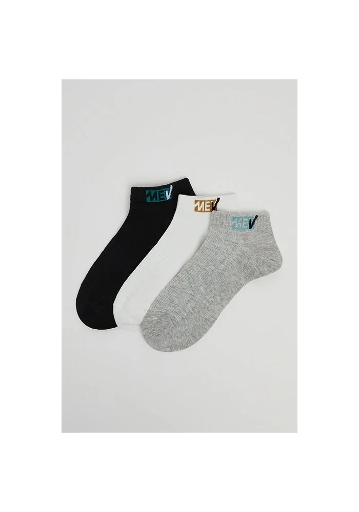 أر أند بي 3 Pack Printed Ankle Socks
