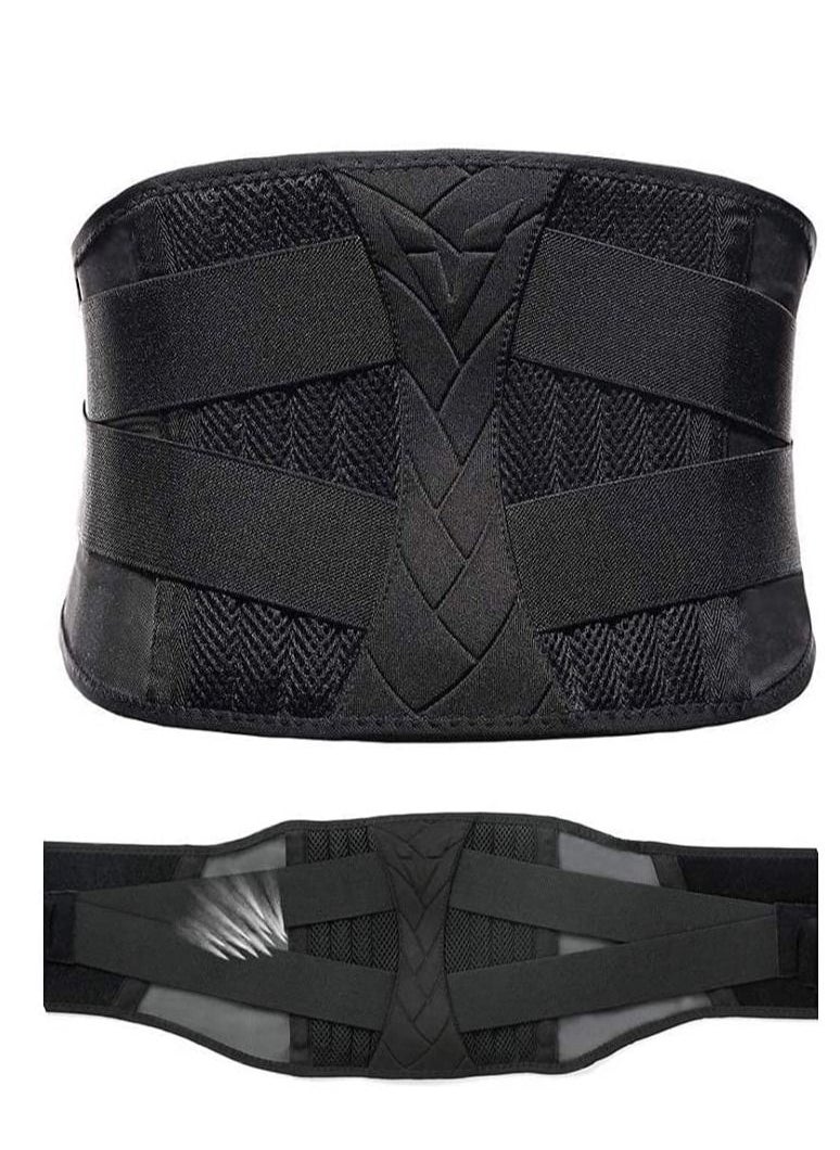 Generic Stabilizing Lumbar Lower Back Brace Support Belt with Dual Adjustable Straps Breathable Mesh Panels Support Belt  - Image 1