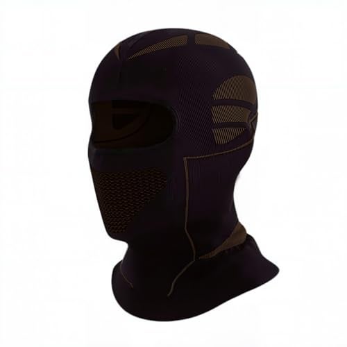 SPTSLFB Mech-Style Ski & Motorcycle Mask-Windproof Balaclava, Full Face with Vent Holes, Helmet-Friendly, Unisex for Skiing & Riding Black/Brown - Image 1