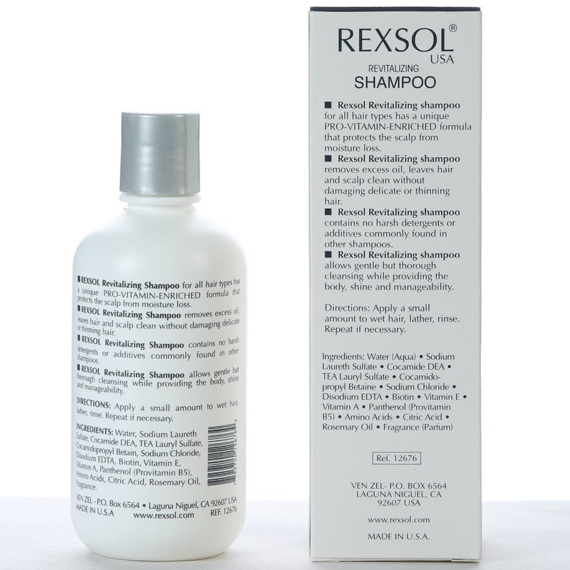 REXSOL Revitalizing Shampoo Scientifically Formulated to clean thinning hair (240 ml / 8 fl oz) - Image 3
