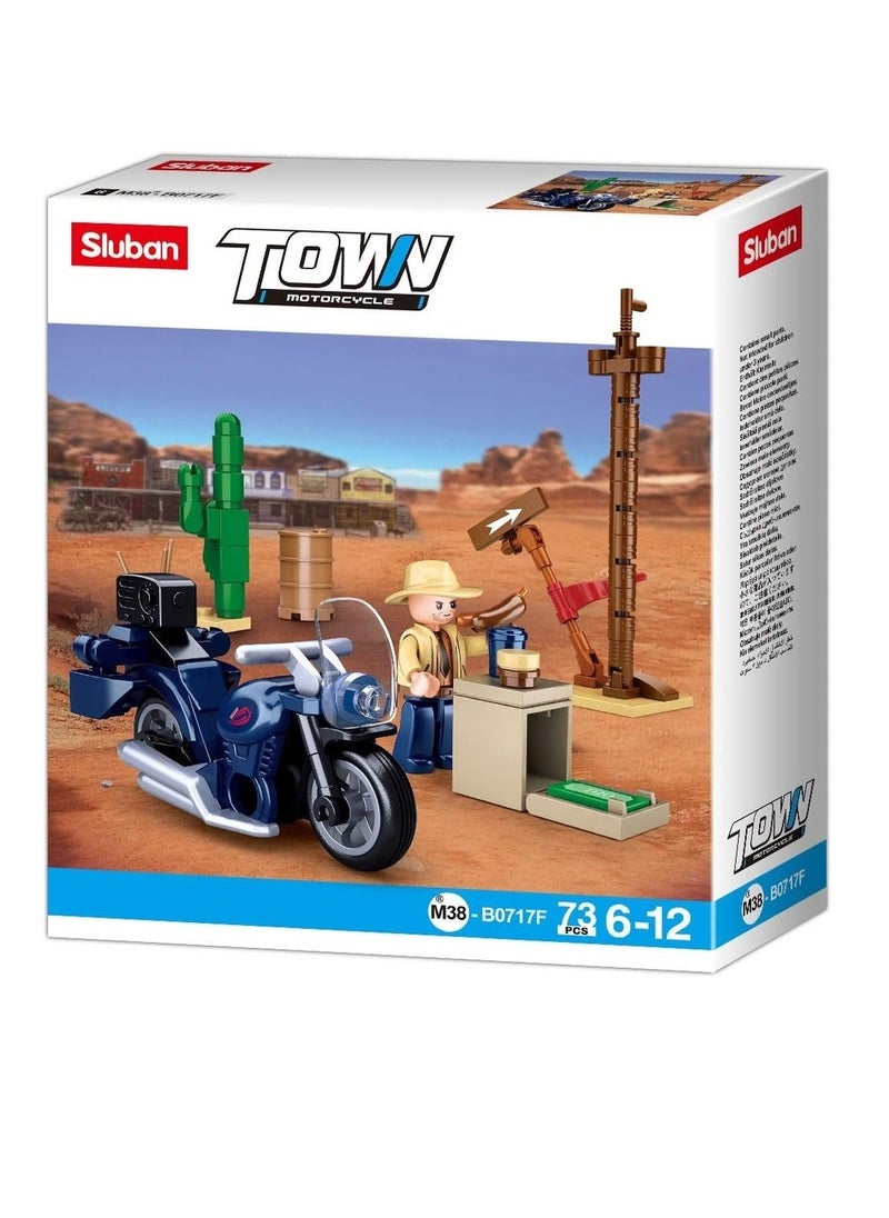 Sluban - Sluban - Town Motorcycle Collection Bricks Sets Blue Model F - M38-B0717F - Image 1