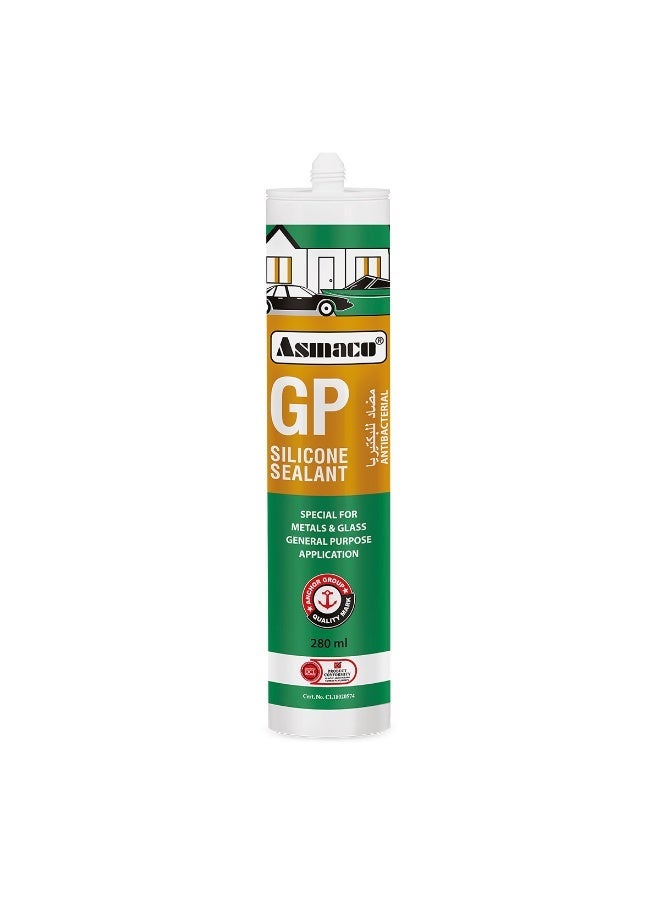 Asmaco Gp Silicone Sealant - White - 280 Ml - Image 1