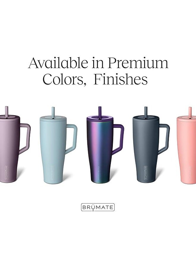 BRUMATE 40 oz Tumbler with Handle and Straw | 100% Leakproof Insulated Tumbler with Lid and Straw | Made of Stainless Steel | Cup Holder Friendly Base | 40oz(Neon Pink) - Image 2