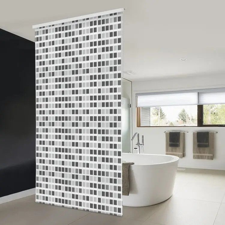 Bluejw Luxury Space Waterproof Bath Room Shower Roller Blind  Shower Curtains Bathroom Roll Curtain Shower Roller Shade Divider - Image 1