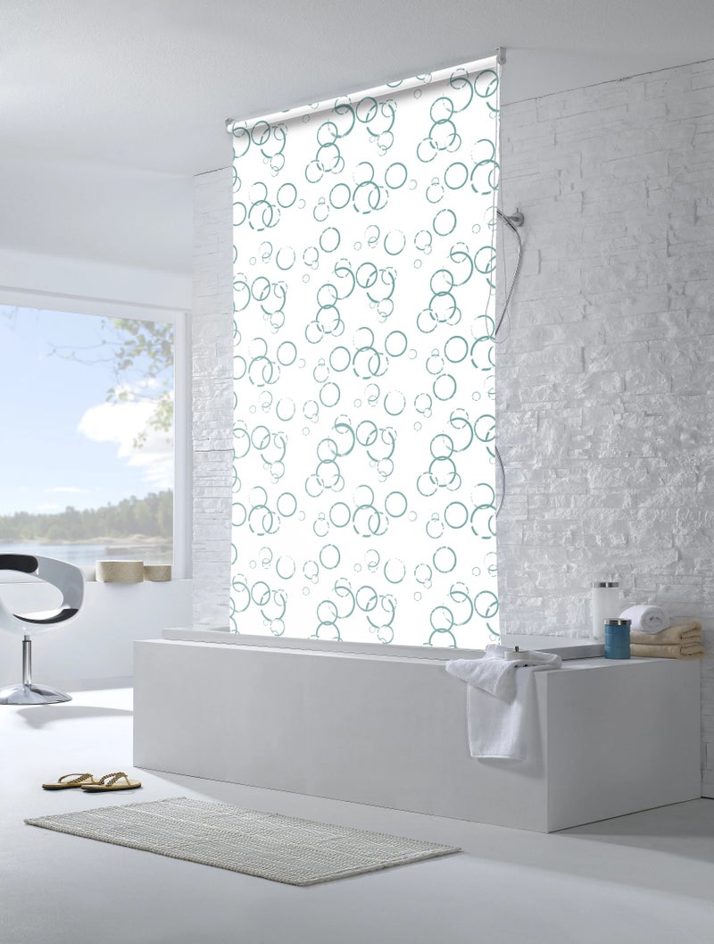 Bluejw Luxury Space Waterproof Bath Room Shower Roller Blind  Shower Curtains Bathroom Roll Curtain Shower Roller Shade Divider - Image 4