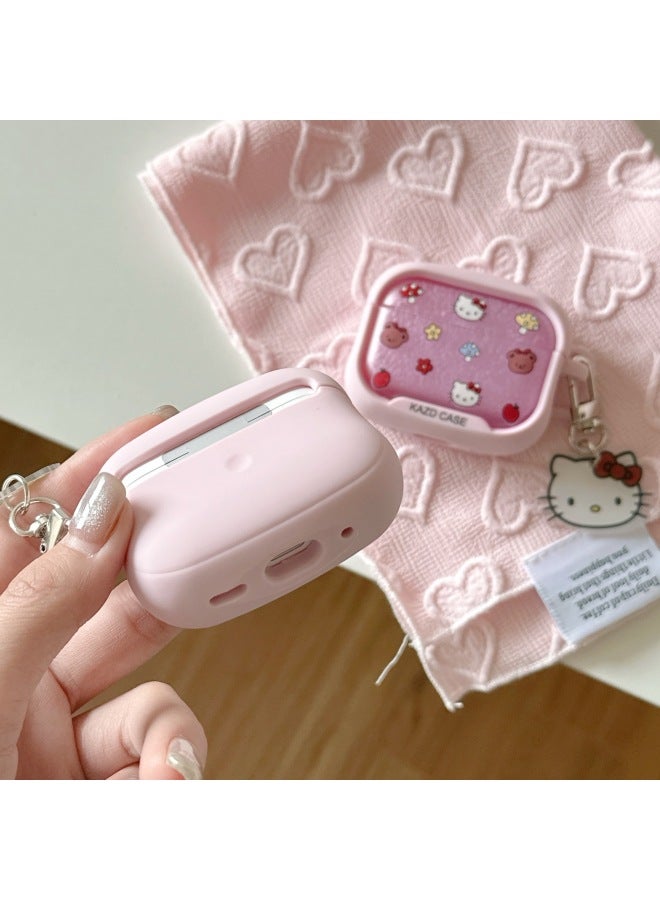 Hello Kitty Bear For AirPods4 For Apple 2/3 Generation Pro2 Bluetooth Wireless Headset Cute-Color:Pink Kt Bear Single Shell + Pendant-Applicable Models:Airpods Pro2  - Image 4
