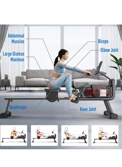 Sky Land Water Rowing Machine for Home Rowing Machine Foldable with Water Resistance, 150kg Weight Capacity with Bluetooth Function, Ipad Holder  - Image 2