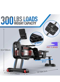 Sky Land Water Rowing Machine for Home Rowing Machine Foldable with Water Resistance, 150kg Weight Capacity with Bluetooth Function, Ipad Holder  - Image 3