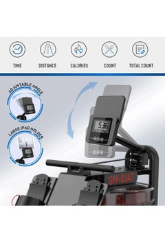 Sky Land Water Rowing Machine for Home Rowing Machine Foldable with Water Resistance, 150kg Weight Capacity with Bluetooth Function, Ipad Holder  - Image 4