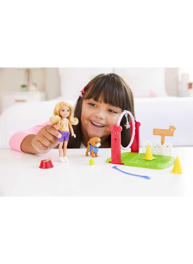 Mattel BARBIE Barbie GTN62 Chelsea Can Be Blonde Chelsea Doll & Dog Trainer Playset - Image 2