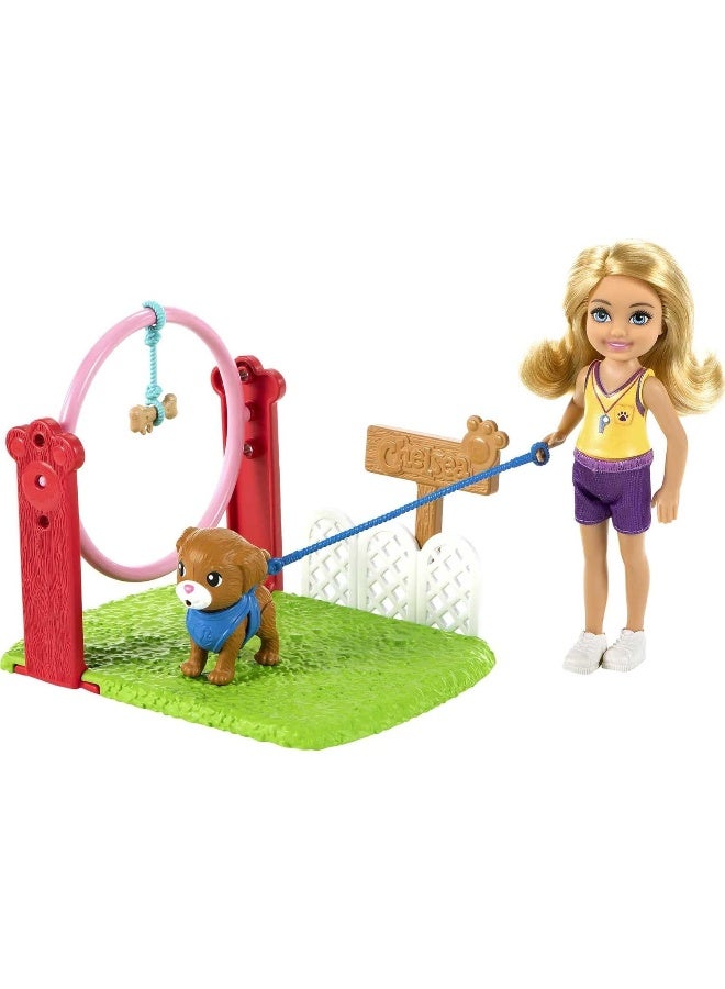 Mattel BARBIE Barbie GTN62 Chelsea Can Be Blonde Chelsea Doll & Dog Trainer Playset - Image 1