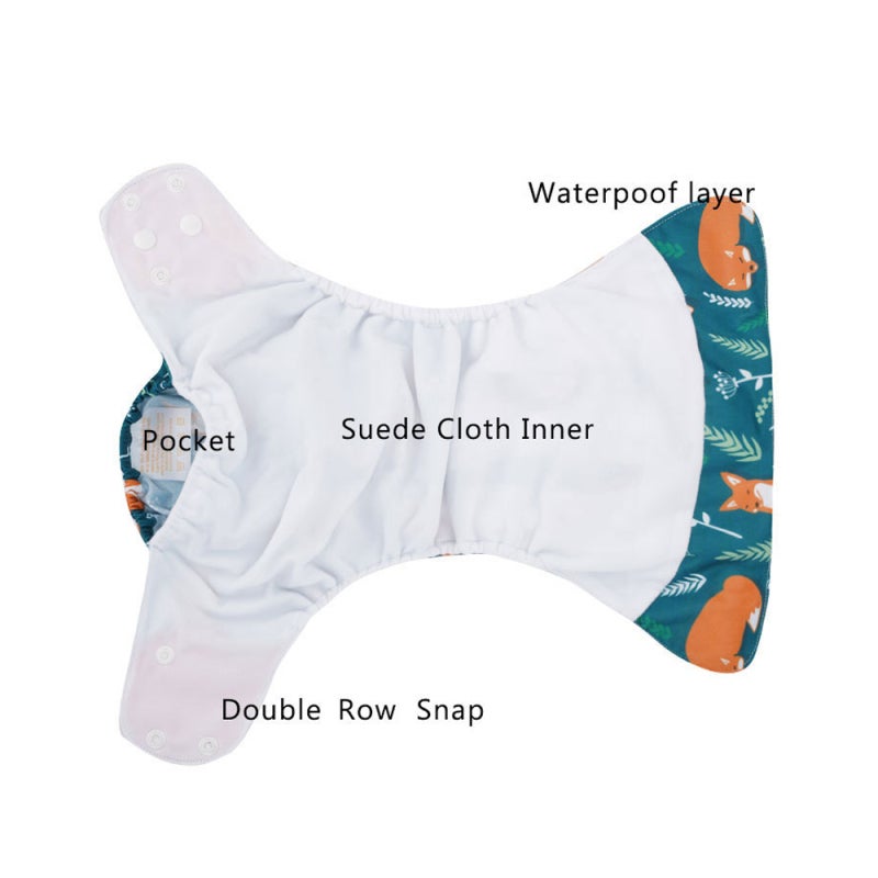 Cloth Diaper: Multicolor, Premium Breathable Waterproof Fabric, Highly Elastic (36cm To 46cm) - Insert Opening For Stronger Absorbency, Washable Reusable Cloth Diaper For Babies And Toddlers - Image 4