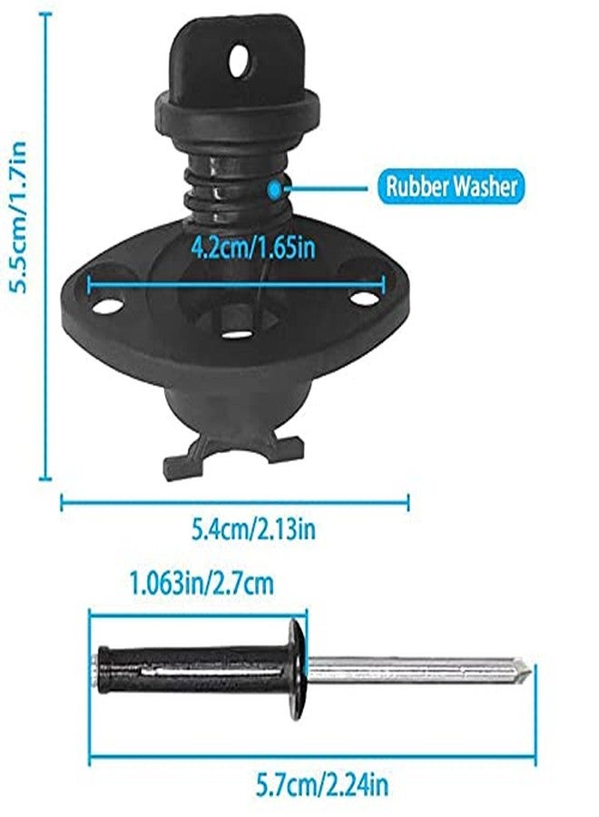 CLIO طقم سدادة تصريف الكاياك سدادات قارب خيوط سدادة للكاياك والزورق مع براغي الأجهزة (2) - Image 3