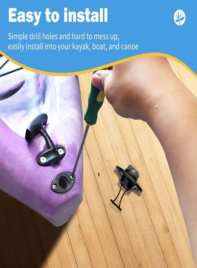 CLIO طقم سدادة تصريف الكاياك سدادات قارب خيوط سدادة للكاياك والزورق مع براغي الأجهزة (2) - Image 4