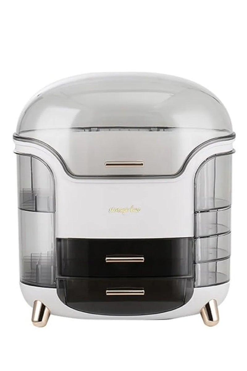 Makeup Storage Organizer for Skincare and Cosmetics with Lipstick Lid and Clear Cover Makeup Box for Bedroom, Vanity, Bathroom Acrylic - Image 1