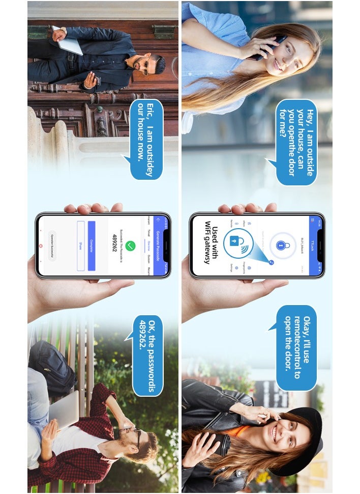Razuvious - Razuvious Smart Lock,Fingerprint Door Lock with 4585 Mortise.Keyless Entry Bluetooth Lock,IC Card,Anti-peep Code,TT Lock App Control,for Home,Office,Apartment - Image 1