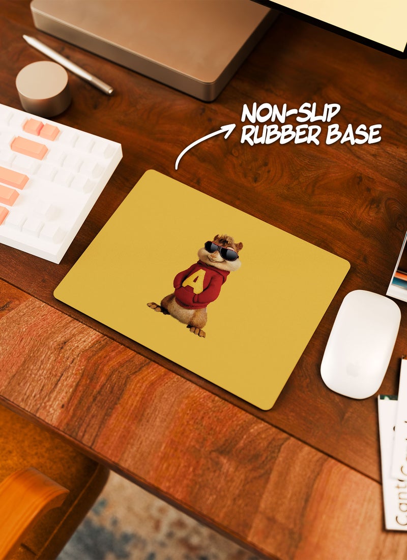 LOUD UNIVERSE Rectangular Desk Mouse Pad Alvin And The Chipmunks Seville Non-Slip Rubber Base Mouse Pad - Image 3