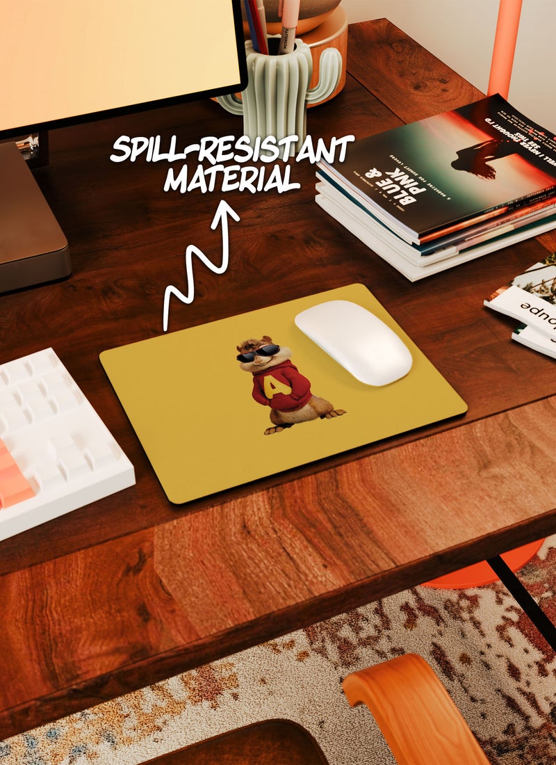 LOUD UNIVERSE Rectangular Desk Mouse Pad Alvin And The Chipmunks Seville Non-Slip Rubber Base Mouse Pad - Image 5