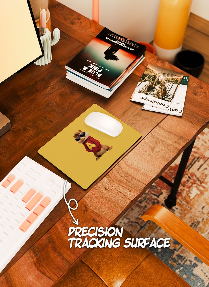 LOUD UNIVERSE Rectangular Desk Mouse Pad Alvin And The Chipmunks Seville Non-Slip Rubber Base Mouse Pad - Image 4