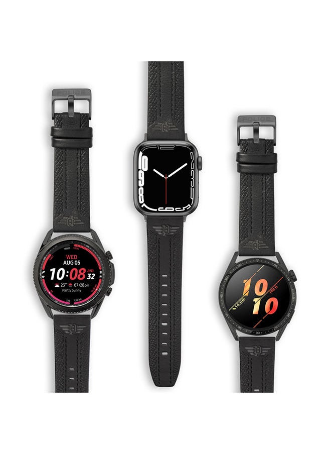 POLICE - حزام جلدي بديل عالمي للرجال والنساء، متوافق مع ساعات Apple Watch Series 3-9 & SE (38-40-41) وSamsung وHuawei أو ساعة كوارتز بعرض 20 مم - Image 1