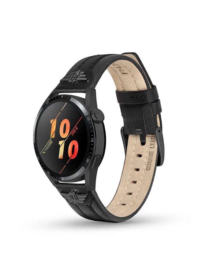 POLICE حزام جلدي بديل عالمي للرجال والنساء، متوافق مع ساعات Apple Watch Series 3-9 & SE (38-40-41) وSamsung وHuawei أو ساعة كوارتز بعرض 20 مم  - Image 3